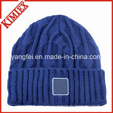 100% Acryl-Qualitäts-kundenspezifischer gestrickter Hut Beanies